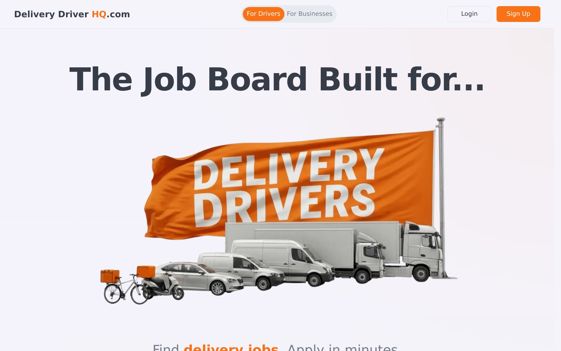 Delivery Driver HQ web app